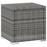 Sun Lounger with Cushion and Tea Table Poly Rattan Grey 317113