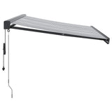 Retractable Awning Anthracite and White 3.5x2.5 m Fabric&Aluminium 3216139