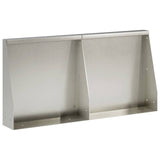 Retaining Wall 2 pcs 40 x 12 x 30 cm Stainless Steel Silver 8015245