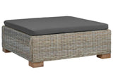Footrest with Cushion GENDT Natural Rattan Kubu Grey 42034395
