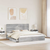 Storage Bed Grey Sonoma 180 x 200 cm Engineered Wood 3412663