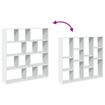 Book Cabinet White 132x29x141.5 cm Engineered Wood 3310307