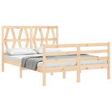 Bed Frame without Mattress 140x200 cm Solid Wood 3194376