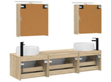 Bathroom Cabinet Set 5 pcs Sonoma Oak Engineered Wood 3406633