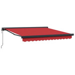 Retractable Awning Manual Red 300 x 250 cm Fabric, Metal 3330156