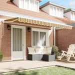 Retractable Awning Manual Multicolour Stripe 400x200 cm Fabric 3329847
