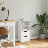 Side Cabinet with Drawers ODDA White 40x24x79 cm Solid Wood Pine 4103594