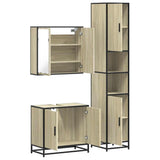 3 Piece Bathroom Furniture Set Sonoma Oak Engineered Wood 3301066