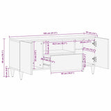 TV Cabinet with Shelf Brown 105 x 33.5 x 46 cm Solid Mango Wood 4018894