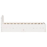 Bed Frame without Mattress White 90x200 cm Solid Wood Pine 3301846