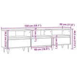 TV Cabinet Old Wood 150x30x44.5 cm Engineered Wood 857187