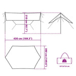 ZNTS Camping Tarp Blue 430x380x210 cm Waterproof 94680