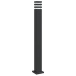 ZNTS Outdoor Floor Lamp with Outlet Black 110 cm Aluminium 4006409