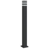 ZNTS Outdoor Floor Lamp with Outlet Black 110 cm Aluminium 4006409