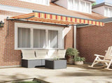 Retractable Awning Yellow 350 x 200 cm Fabric 3329688