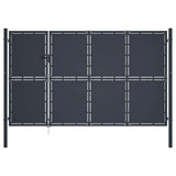 144540 Garden Gate Steel 350x200 cm Anthracite