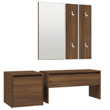 Hallway Furniture Set Brown Oak Engineered Wood 3120196
