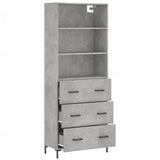 Highboard Concrete Grey 69.5x34x180 cm Engineered Wood 3189385