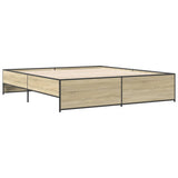Bed Frame without Mattress Sonoma Oak 200x200 cm 3279868