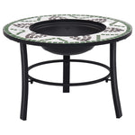 Mosaic Fire Pit Green 68cm Ceramic 46722