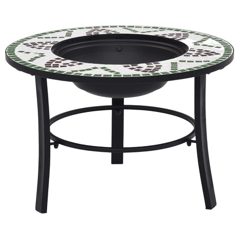 Mosaic Fire Pit Green 68cm Ceramic 46722