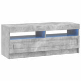 5 Piece LED TV Cabinet Concrete Grey Engineered Wood 3417003