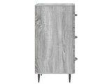 Drawer Cabinet Grey Sonoma 33 x 34.5 x 89.5 cm Engineered Wood 894851