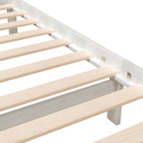 3101134 Bed Frame without Mattress White Solid Wood 140x190 cm