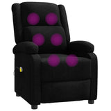 Wing Back Massage Chair Black Fabric 342429