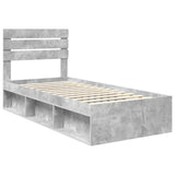 Bed Frame Concerte Grey 90 x 190 cm Solid Pine Wood 3411466