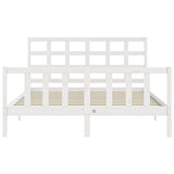 Bed Frame without Mattress White 160x200 cm Solid Wood Pine 3192112