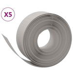 Garden Edgings 5 pcs Grey 10 m 20 cm Polyethylene 3155455