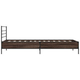 Bed Frame without Mattress Brown Oak 90x200 cm 845586
