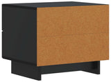 Bedside Cabinet Black 43 x 34.5 x 47.5 cm Engineered Wood 893837