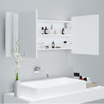 ZNTS LED Bathroom Mirror Cabinet White 100x12x45 cm Acrylic 804980