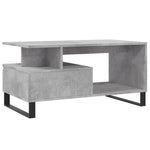 ZNTS Coffee Table Concrete Grey 90x49x45 cm Engineered Wood 831032