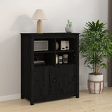 Sideboard Black 83x41.5x100 cm Solid Wood Pine 821516