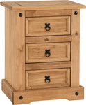 ZNTS Corona 3 Drawer Bedside 100-103-010