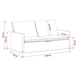 2 Seater Sofa Light Grey 150 x 81 x 82 cm Fabric 42041073
