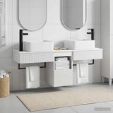 Bathroom Furniture Set 3 pcs White Engineered Wood 3405597