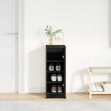 Shoe Cabinet Black Oak 29.5x34x76 cm Engineered Wood 861860