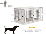 Dog Crate Furniture, Puppy Crate End Table, Pet Kennel House with 2 Doors for Medium and Small Dogs, T3398P349618