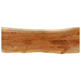Table Top 140x40x3.8 cm Rectangular Solid Wood Acacia Live Edge 370639