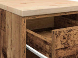 Garage Storage Cabinet Old Wood 30x51x85 cm Solid Wood Pine 860587