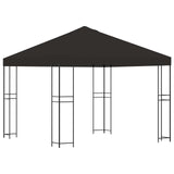 Gazebo 3 x 3 m Anthracite Polyester and Steel 190 gsm 900327