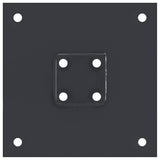 Post Bases Square 12 pcs Anthracite 46x46 mm Powder-coated Steel 42000019