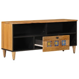TV Cabinet with Shelf Natural 100 x 33 x 46 cm Solid Mango Wood 4018276