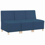 Modular Sofa Unit Armless 3 pcs Blue 55 x 74 x 82 cm Fabric 3399800