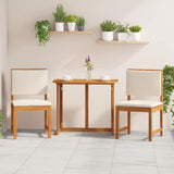 Garden Chair with Cushion 2 pcs Brown Solid Acacia wood 4107155