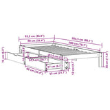 Bed Frame with Drawers without Mattress 90x200 cm 3301942